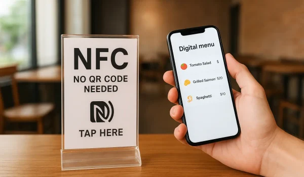 منو دیجیتال NFC بدون نیاز به اسکن