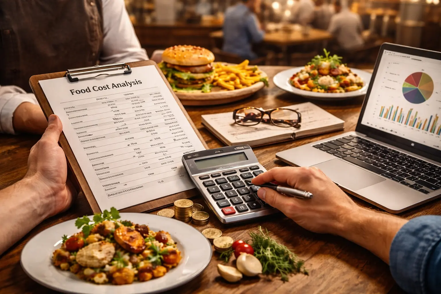 محاسبه قیمت فروش غذا در کافه و رستوران
