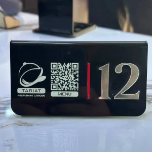 استند منو دیجیتال رومیزی پلکسی